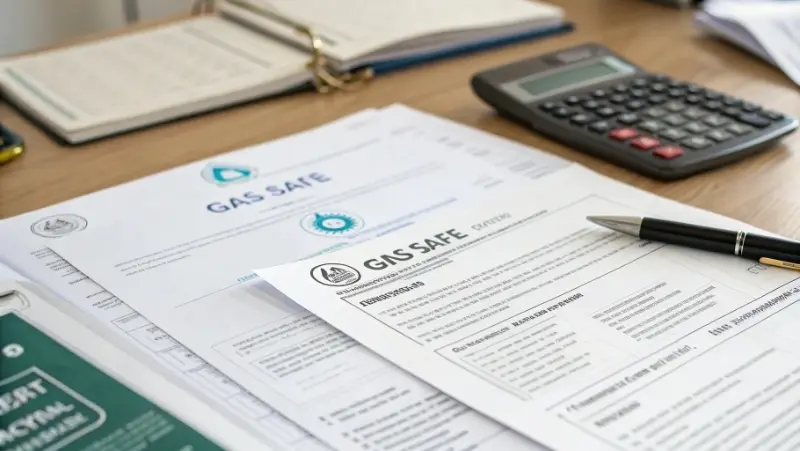 Compliance certificate and commissioning sheet for a new boiler